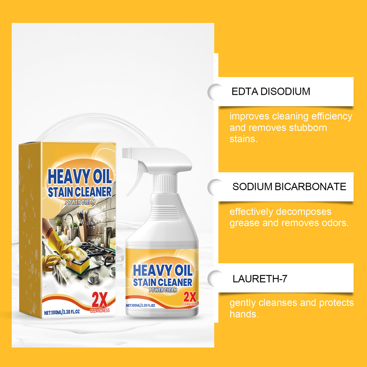 Heavy Duty Degreaser Cleaner Spray for Kitchen