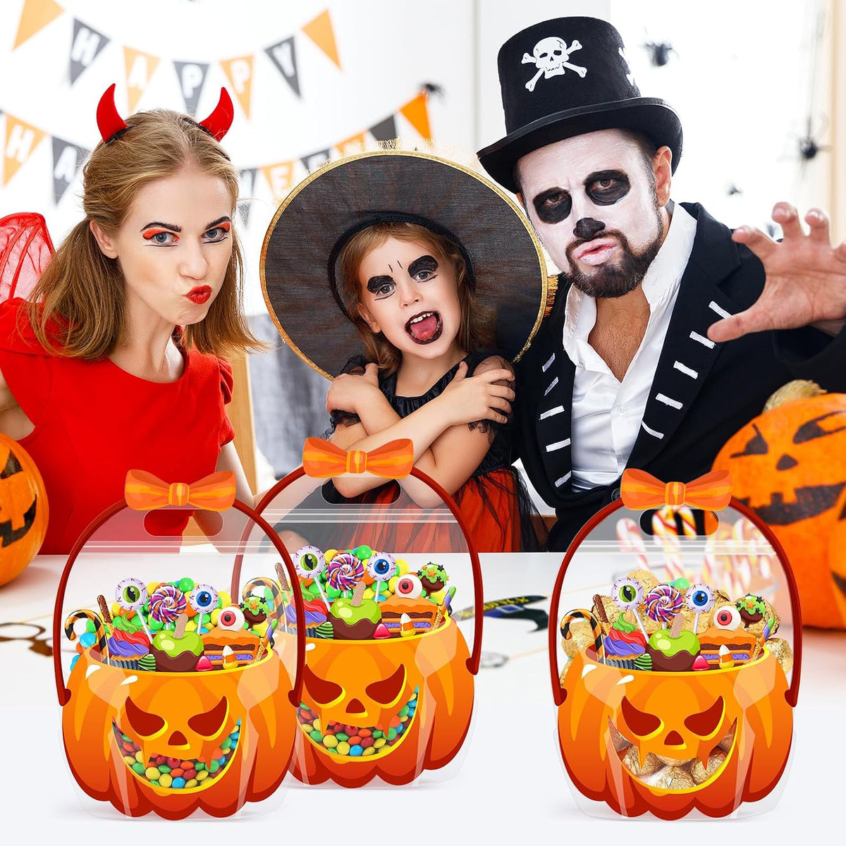 Halloween Treat Bags | Resealable Pumpkin Candy Bags