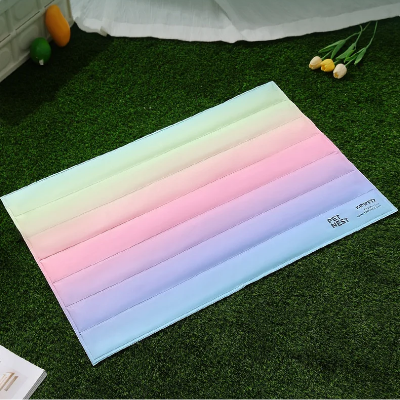 Summer Rainbow Cooling Bed with Ice Crystal Gel