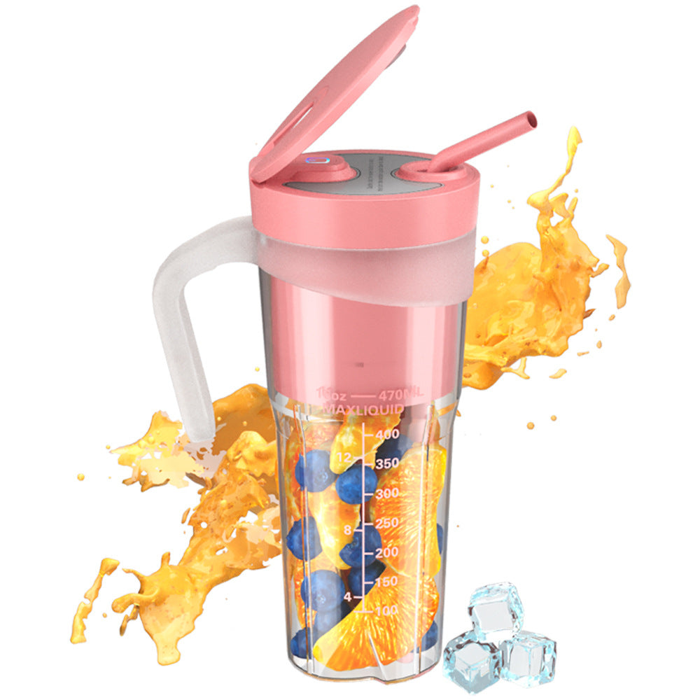 Portable USB Juicer cup with straw