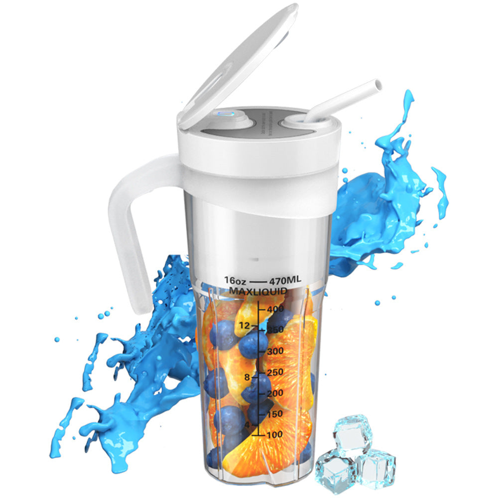 Portable USB Juicer cup with straw