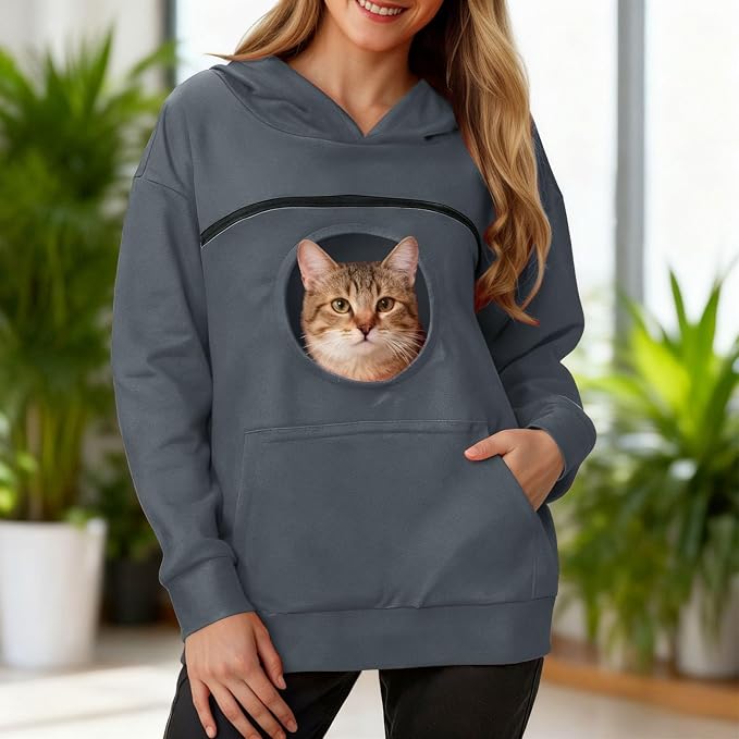 Pet Carrier Hoodie | Cozy Hands-Free Hoodie for Small Pets