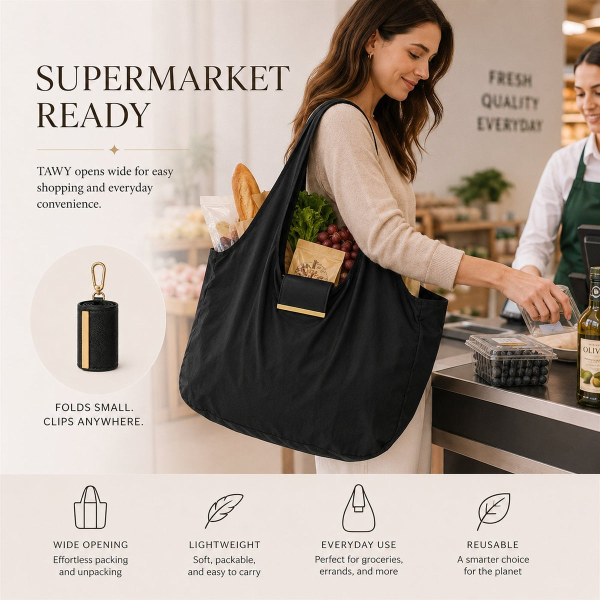 PocketTote™ — Unfold It When You Need It