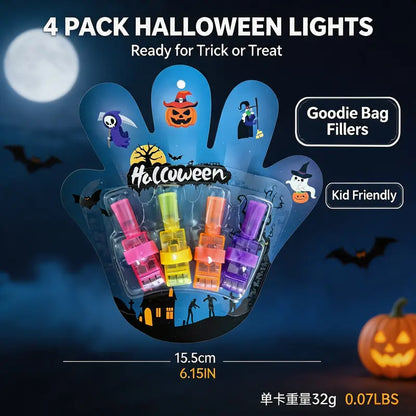 Halloween LED Finger Projection Lights – Party Favor Sets