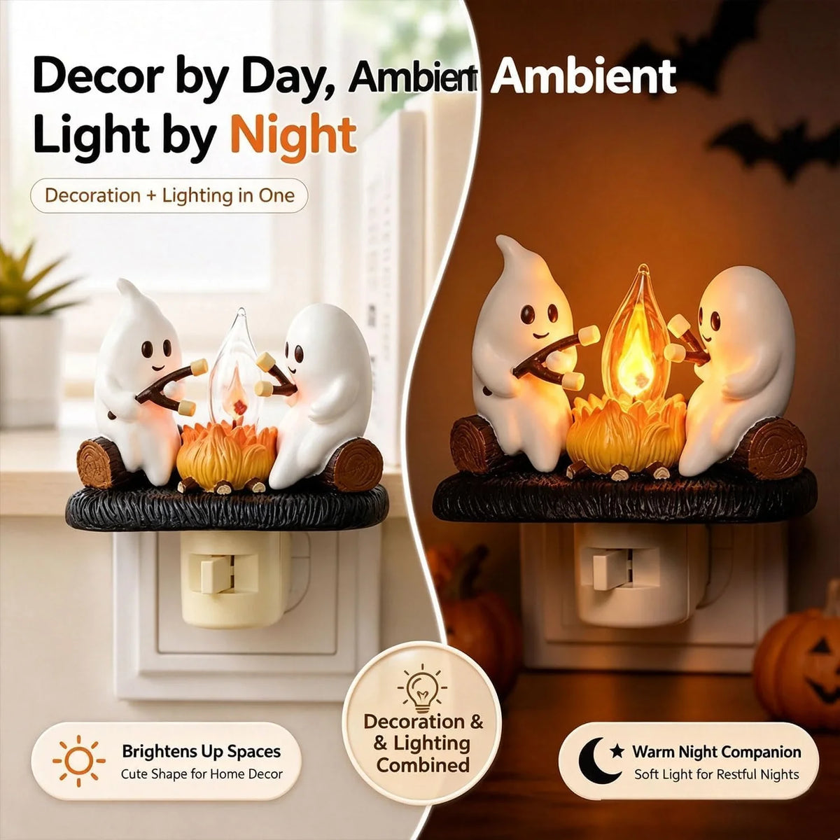 A Little Ghost & Warm Campfire | Cute Halloween-Themed Decor 👻🔥