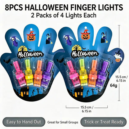 Halloween LED Finger Projection Lights – Party Favor Sets