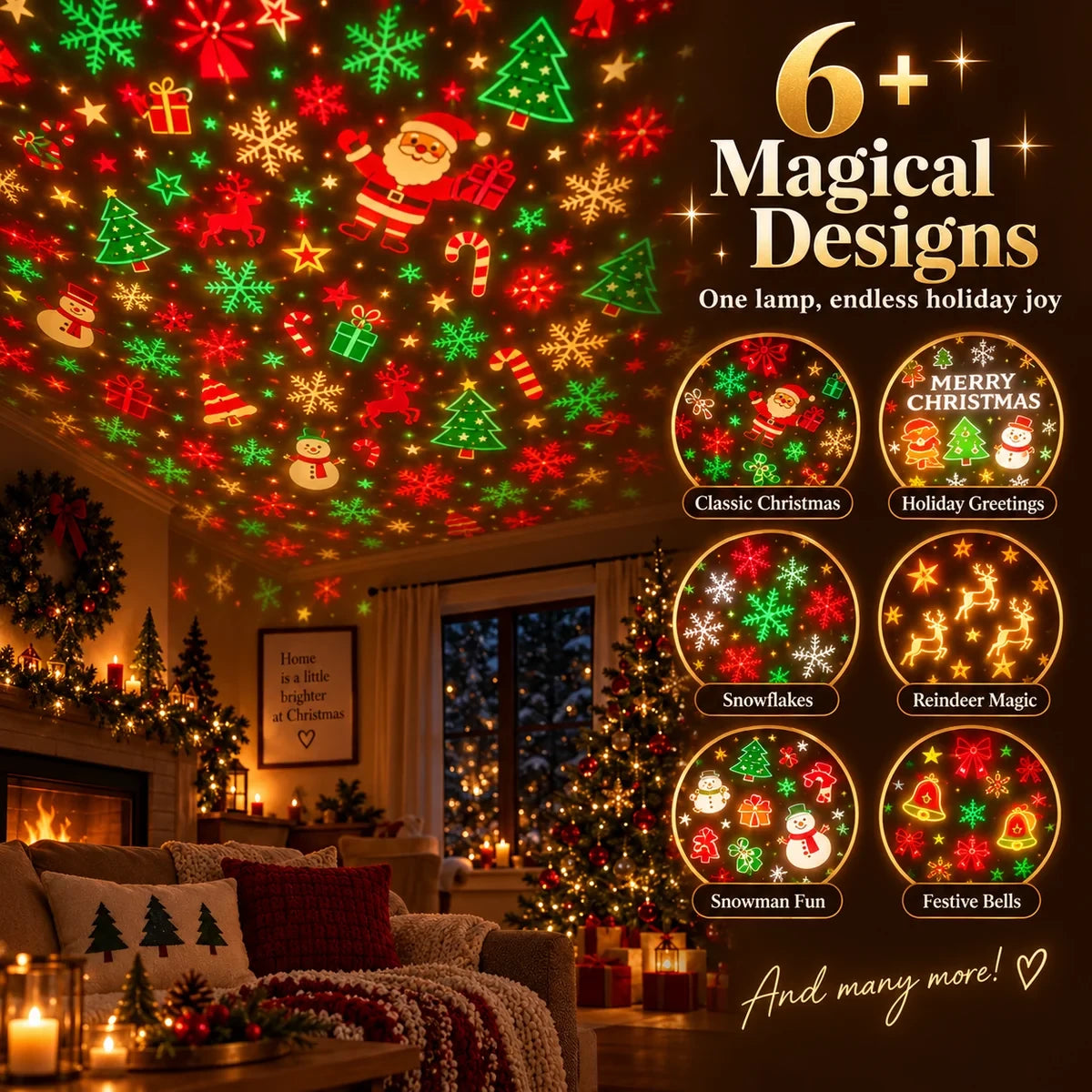 Mini Christmas Projector | Turn Any Room Into a Magical Christmas Scene