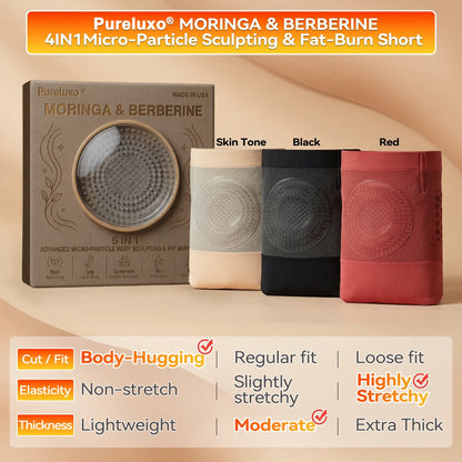 SculptFlex™ Moringa-Infused High-Waist Sauna Shorts