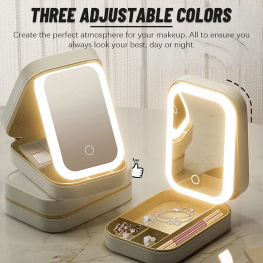 GlamLite LED Three-Color Makeup Mirror