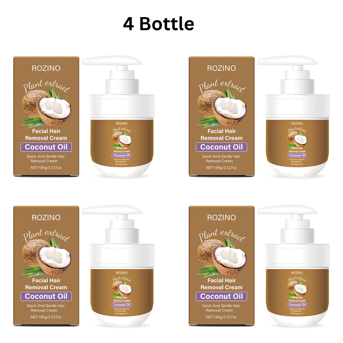 🥥 Coconut Hair Removal Cream – Smooth, Painless & Hydrating
