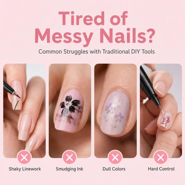 24-Color Nail Art Pens | Create Cute Nail Designs at Home