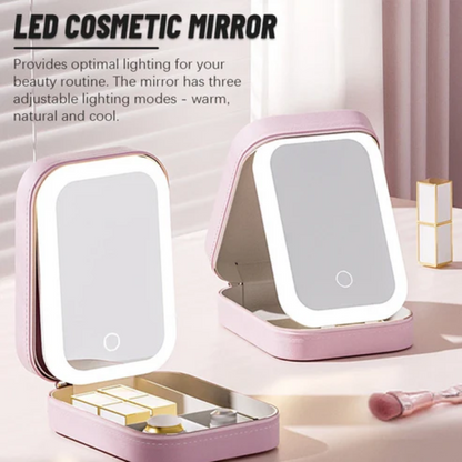 GlamLite LED Three-Color Makeup Mirror