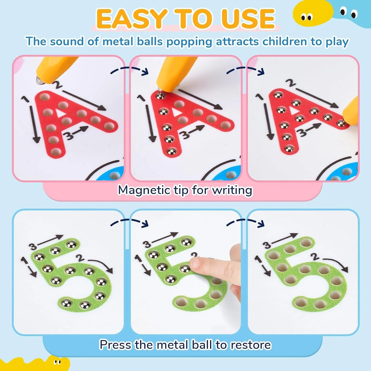 Magnetic Tracing Board | Fun Letter & Number Learning for Kids