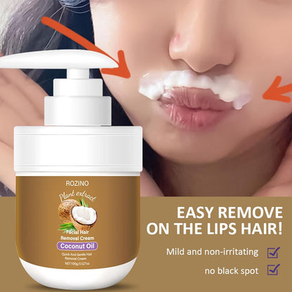 🥥 Coconut Hair Removal Cream – Smooth, Painless & Hydrating