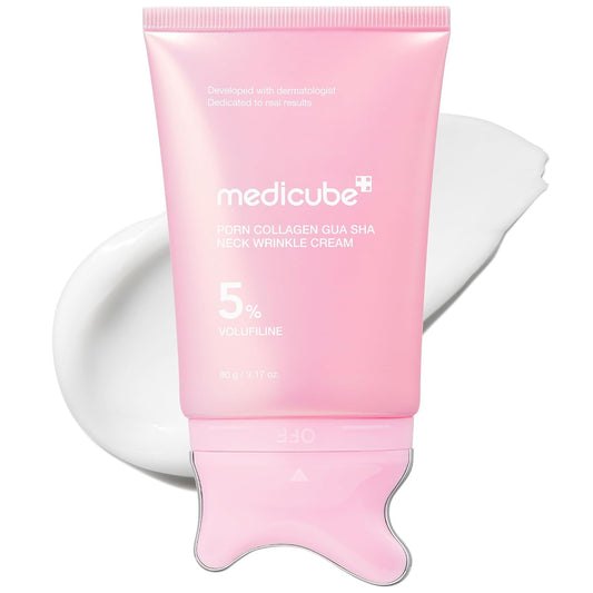 PDRN Collagen Gua Sha Neck Cream with Built-In Massager