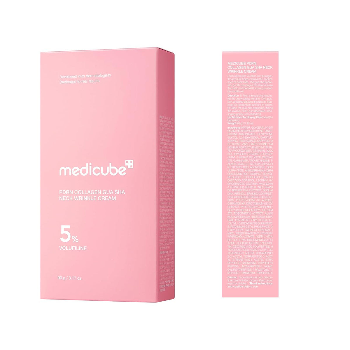 PDRN Collagen Gua Sha Neck Cream with Built-In Massager