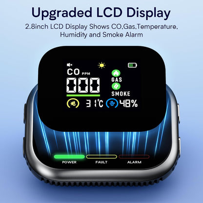 AirGuard™ 6-in-1 Air Quality Monitor | Real-Time Readings on One Screen