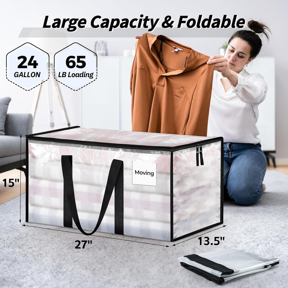 Oversized Clear Storage Bags