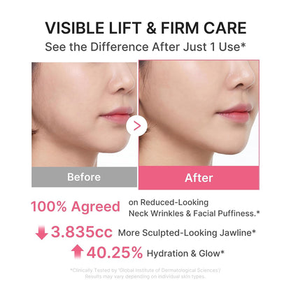 PDRN Collagen Gua Sha Neck Cream with Built-In Massager