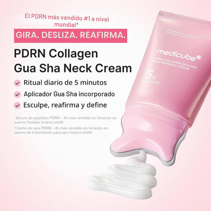PDRN Collagen Gua Sha Neck Cream with Built-In Massager