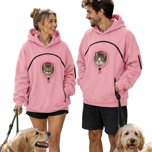 Pet Carrier Hoodie | Cozy Hands-Free Hoodie for Small Pets