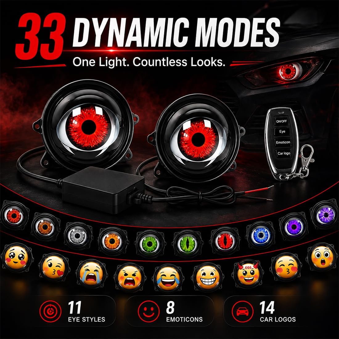 DemonEye™ — Dynamic Modes Eye Headlights