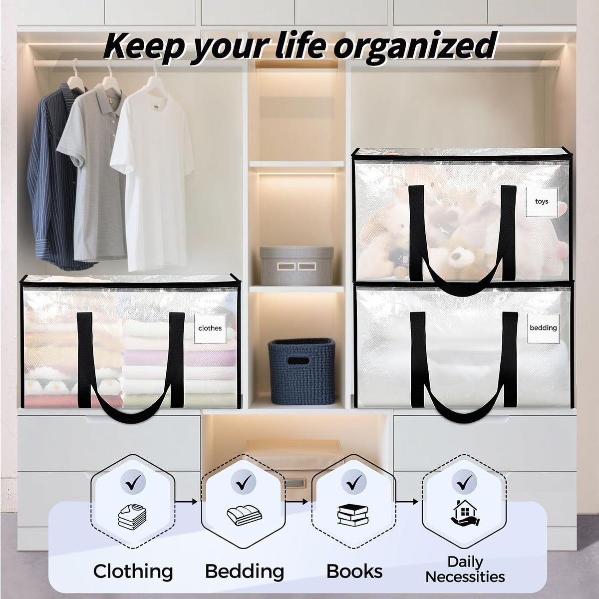 Oversized Clear Storage Bags