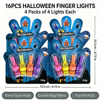 Halloween LED Finger Projection Lights – Party Favor Sets