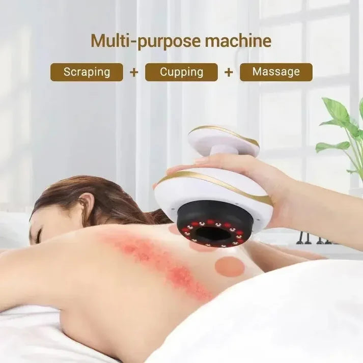 Electric Cupping and Scraping Massager | 2-in-1 Smart Gua Sha & Cupping Therapy Device
