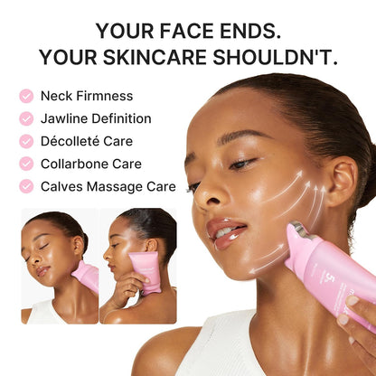 PDRN Collagen Gua Sha Neck Cream with Built-In Massager