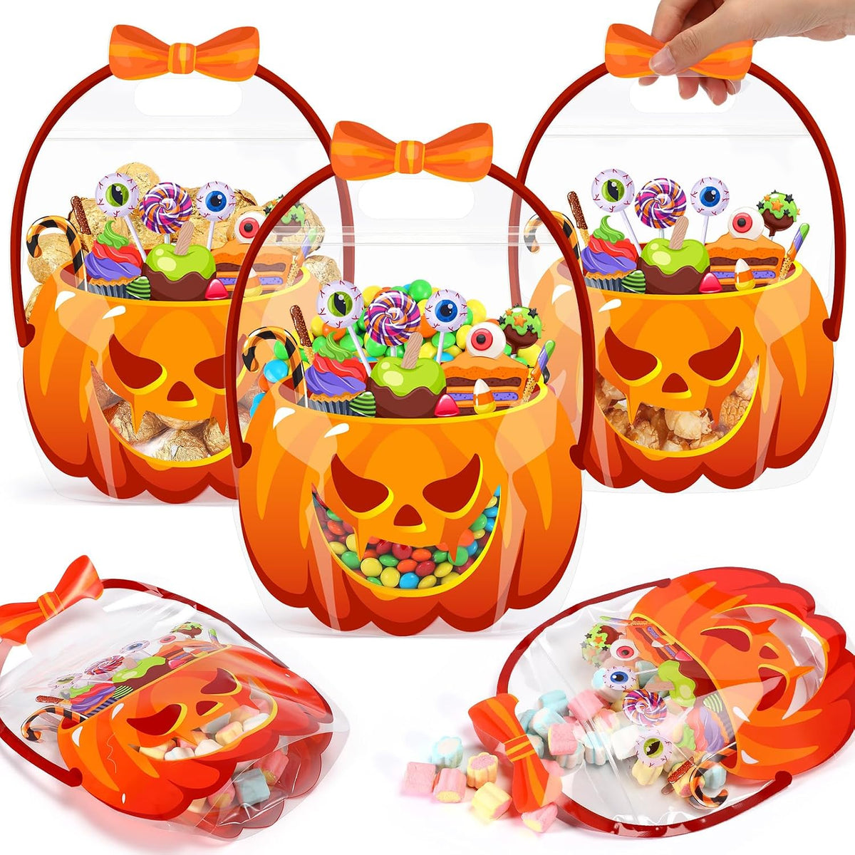 Halloween Treat Bags | Resealable Pumpkin Candy Bags