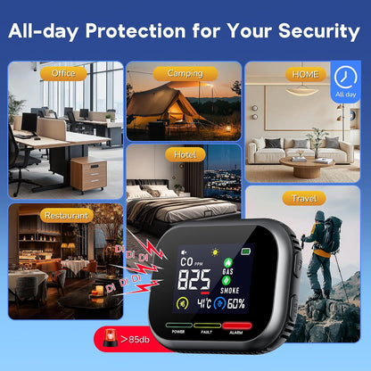 AirGuard™ 6-in-1 Air Quality Monitor | Real-Time Readings on One Screen