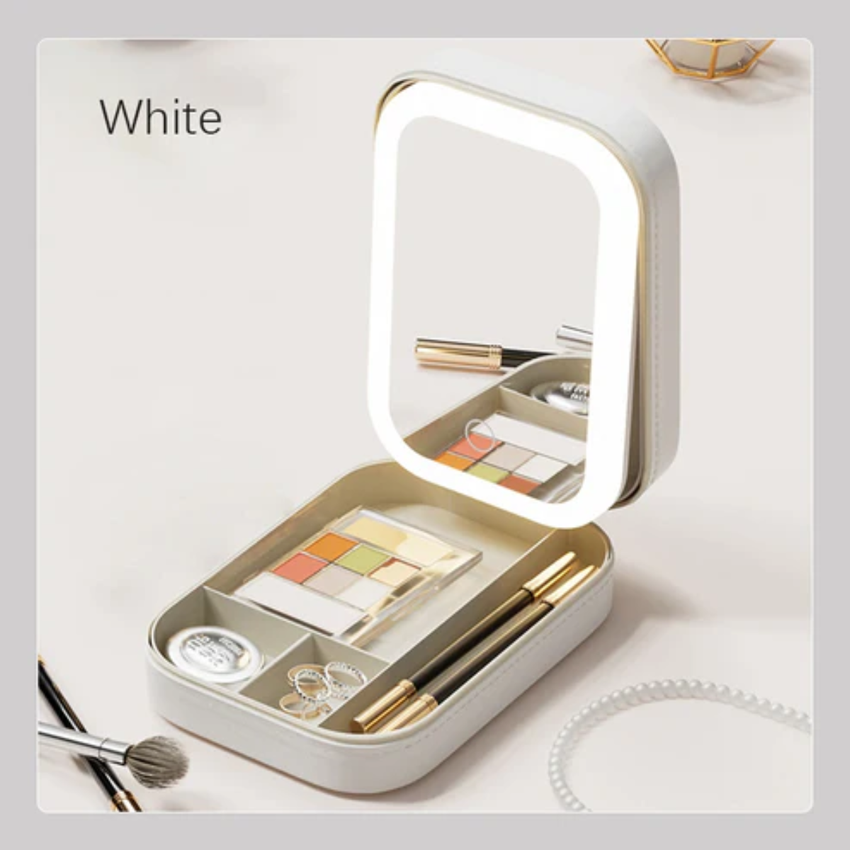GlamLite LED Three-Color Makeup Mirror