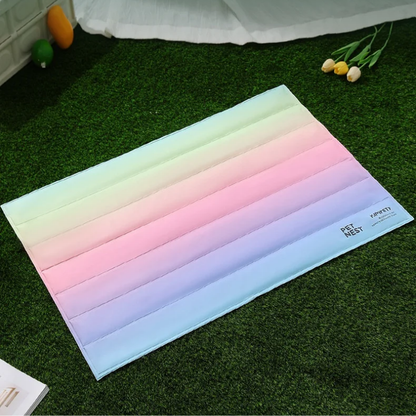 Summer Rainbow Cooling Bed with Ice Crystal Gel