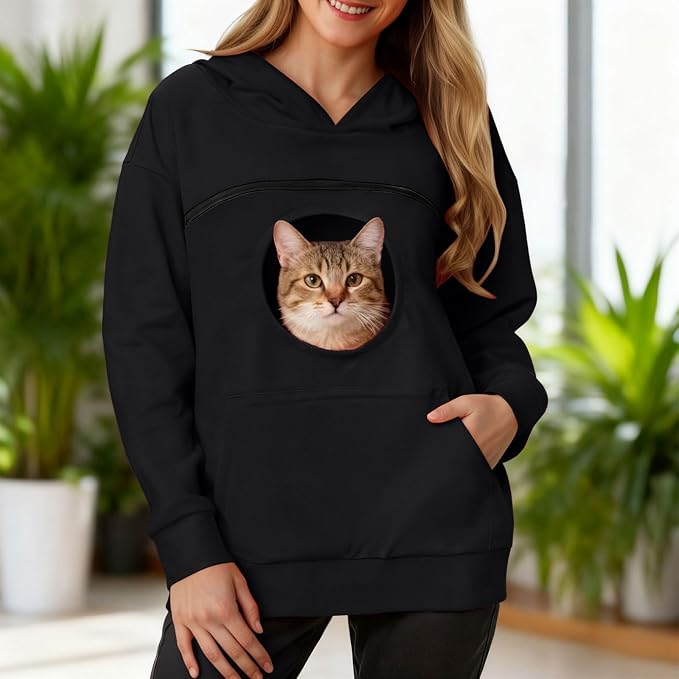 Pet Carrier Hoodie | Cozy Hands-Free Hoodie for Small Pets
