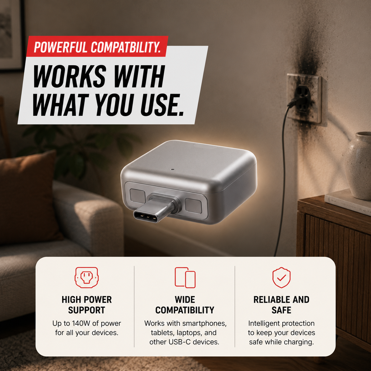 ChargShield™-Safe Charging Adapter (Type C)