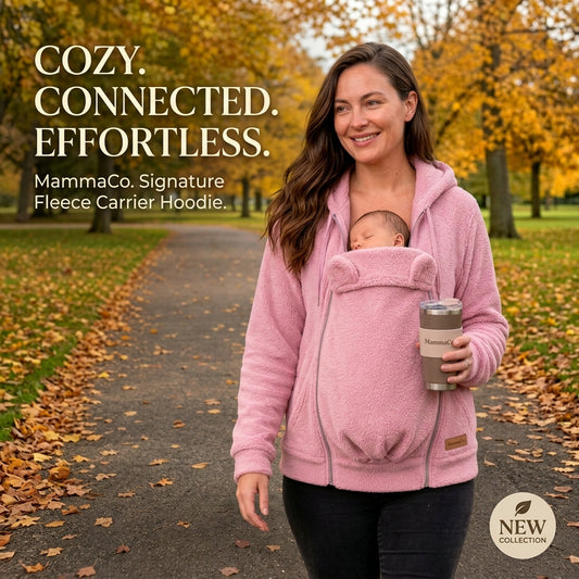 Baby Carrier Fleece Hoodie | Hands-Free Warmth for Mom & Baby