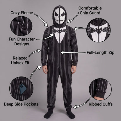 Cozy Halloween Fleece Onesie for Adults