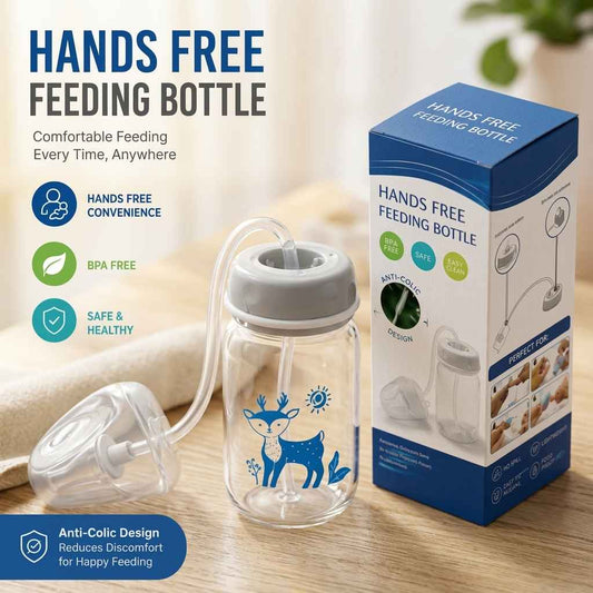 Hands-Free Baby Feeding Bottle
