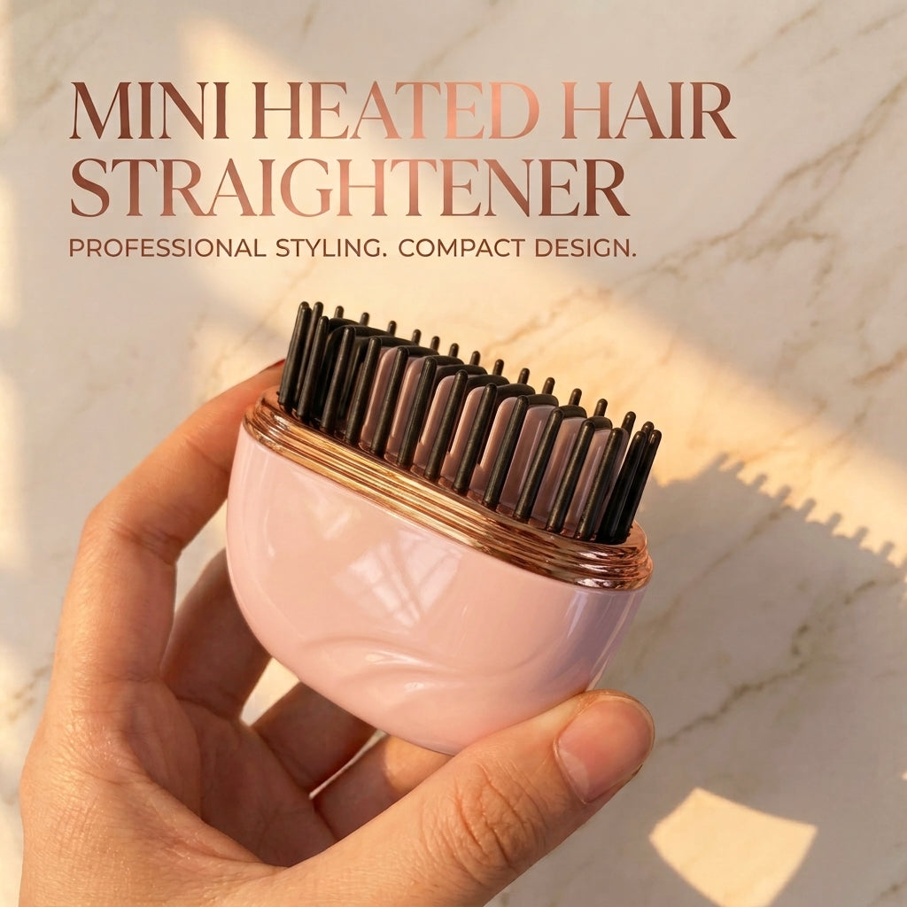 Mini Heated Hair Straightener| Smooth Hair Anywhere, Anytime