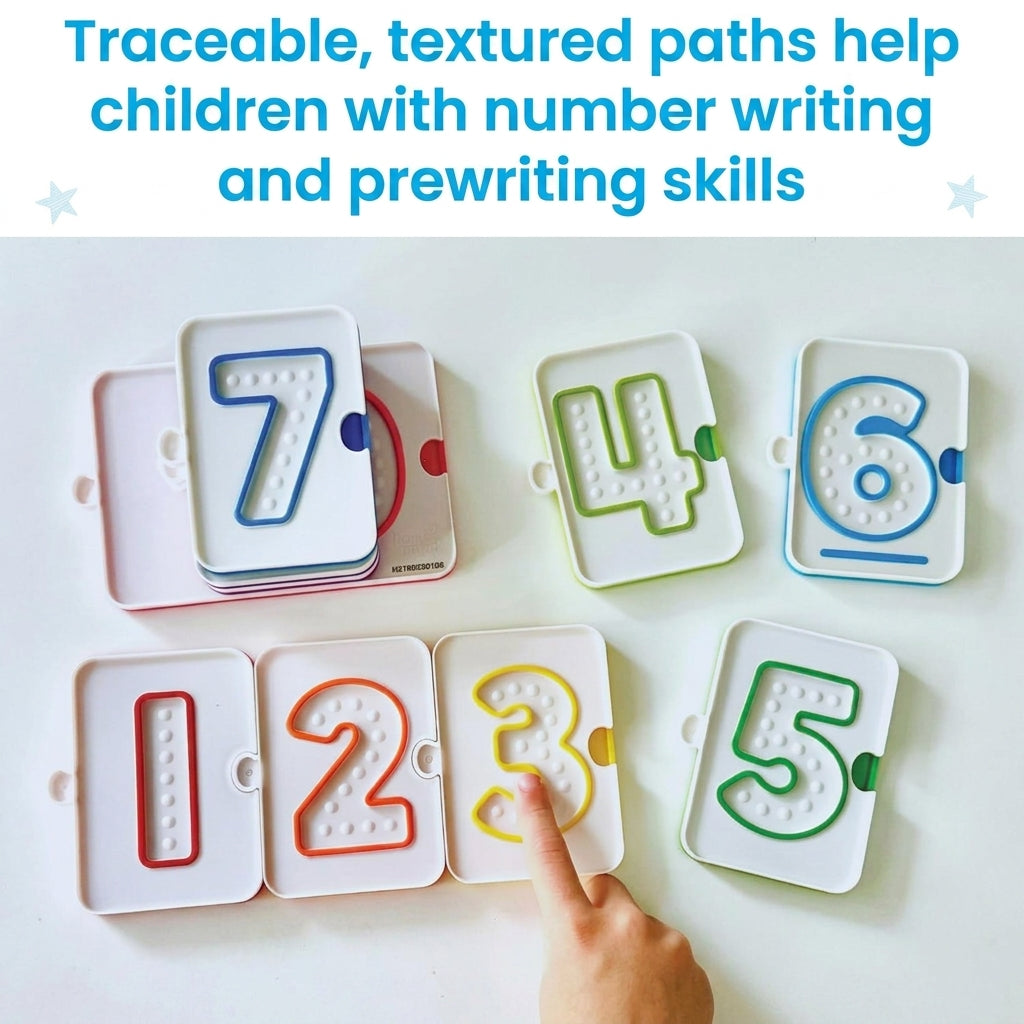 Hand2Mind Sensory Number Trays | Tactile Counting & Tracing Toy for Preschool Math