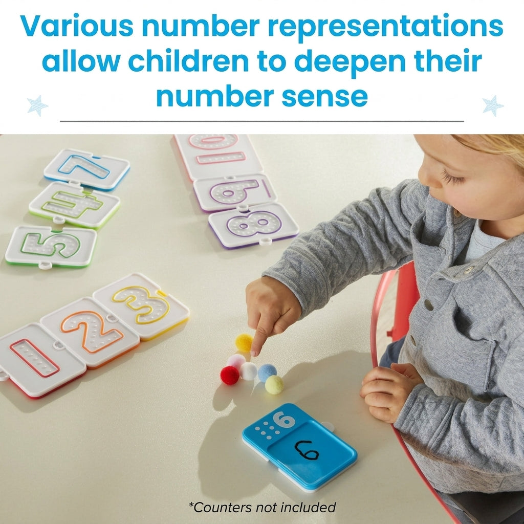 Hand2Mind Sensory Number Trays | Tactile Counting & Tracing Toy for Preschool Math