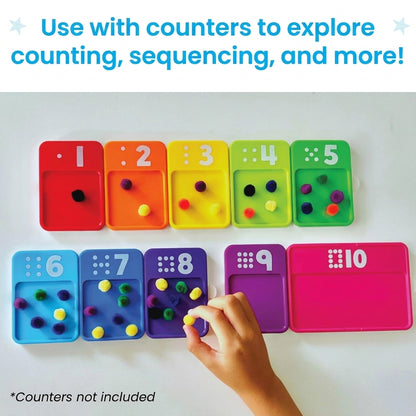 Hand2Mind Sensory Number Trays | Tactile Counting & Tracing Toy for Preschool Math