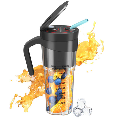Portable USB Juicer cup with straw
