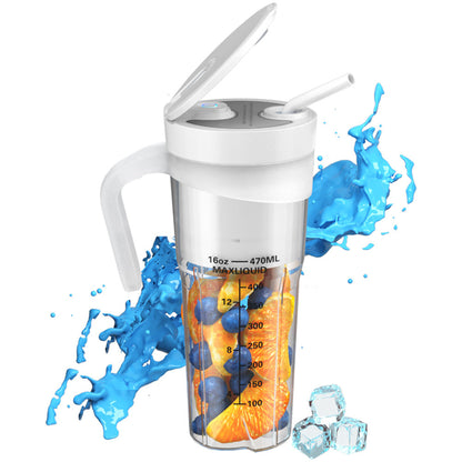 Portable USB Juicer cup with straw