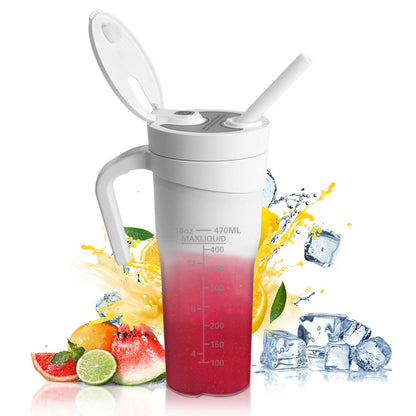 Portable USB Juicer cup with straw