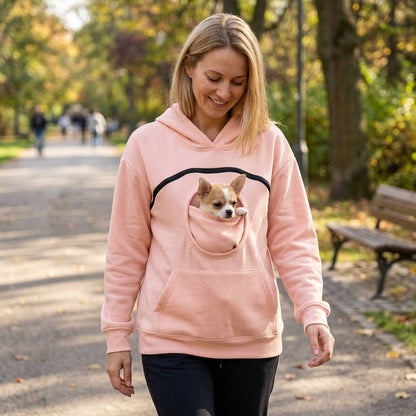Pet Carrier Hoodie | Cozy Hands-Free Hoodie for Small Pets