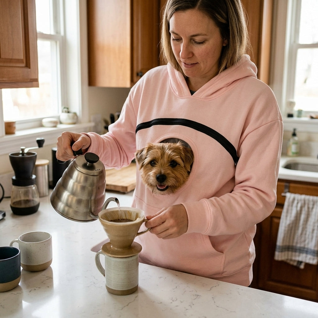 Pet Carrier Hoodie | Cozy Hands-Free Hoodie for Small Pets