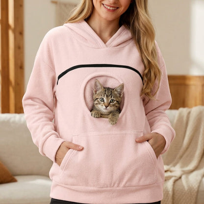 Pet Carrier Hoodie | Cozy Hands-Free Hoodie for Small Pets