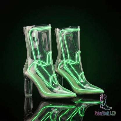 PulseWalk™ LED Light-Up Boots | Clear Glow Boots for Parties & Festivals